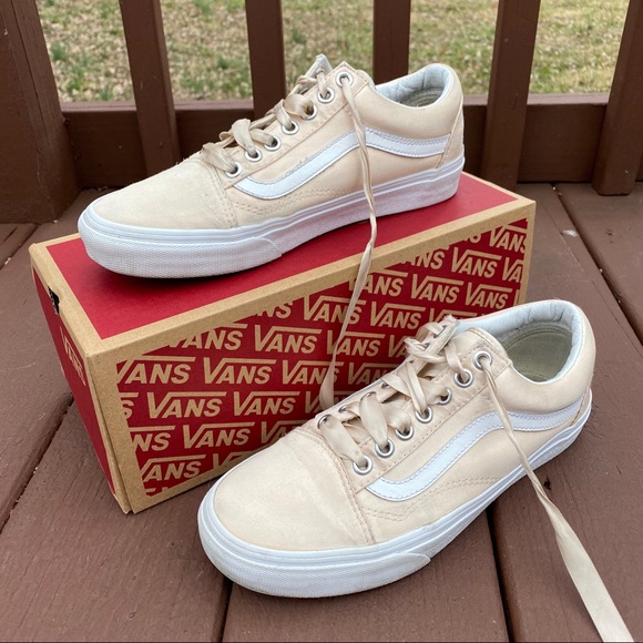 Vans Shoes - Blush Pink Satin Old Skool Vans